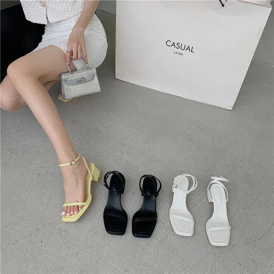 LBSFY  -  Designer Summer Open Toe Woman Sandals Fashion Elegant Ankle Strap Shoes Ladies Outdoor Party Dress Pumps