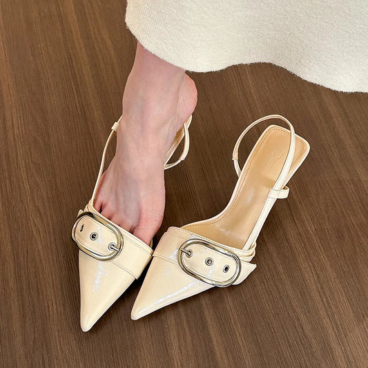 LBSFY  -  2024 New Summer Sandals Women Pointed Toe High Heels Shoes Outdoor Elegant Dress Ladies Shoes Zapatillas De Mujer
