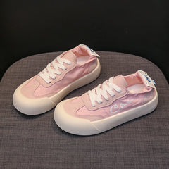 LBSFY  -   Women's Fashion Shoes Casual Slip On Umbrella Cloth Sneakers Low Top Canvas Tennis Comfortable Walking Flats for Youth