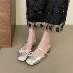 LBSFY - Women Flat Sandals Fashion Round Toe Shallow Slip On Ladies Soft Ladies Mary Jane Shoes Ballerinas Flat Heel Casua