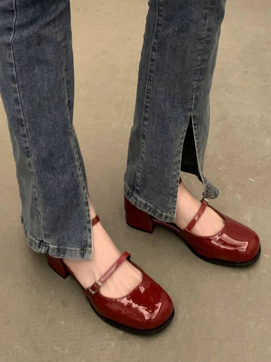 LBSFY  -  French Elegant Medium Heel Women's Shoes Non-slip Casual Fashion Sandals Ladies 2024 Summer Mary Janes Design Slim Sandals Chic