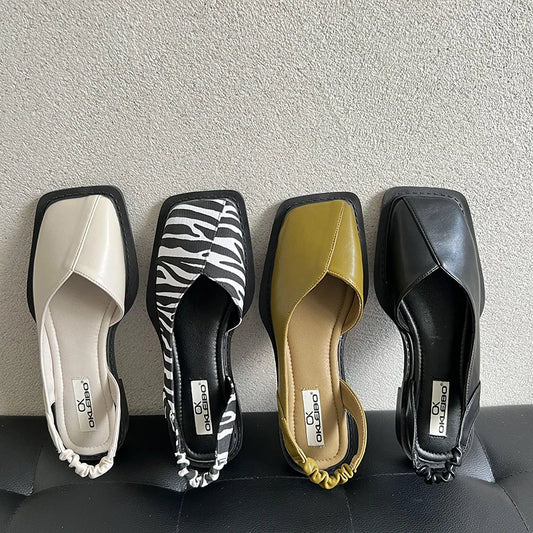 LBSFY  -  2024 Summers Women's Sandals Fashion Elegant Shallow Slip On Singbacks Shoes Ladies Casual Flats Sandalias