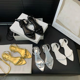 LBSFY  -  Fashion Women Sandals Pointed Toe Clip Toe Wedge Low Heels Ankle Strap Lace Up Party Sexy Dress Shoes Woman Size 35-39 Gold