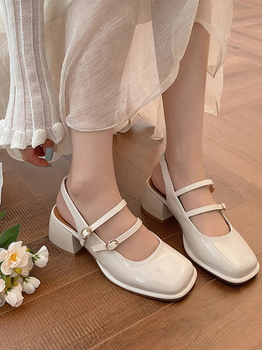 LBSFY   -  Casual Pure Color Sandals Woman Party Design 2024 Summer Basic Non Slip Elegant Beach Shoes Ladies Hollow Out Slim Shoes Chic