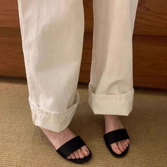 LBSFY  -  2024 Summer Women Slippers Fashion Open Toe Ladies Outdoor Party Dress Low Heel Slides Female Street Style Sandalias