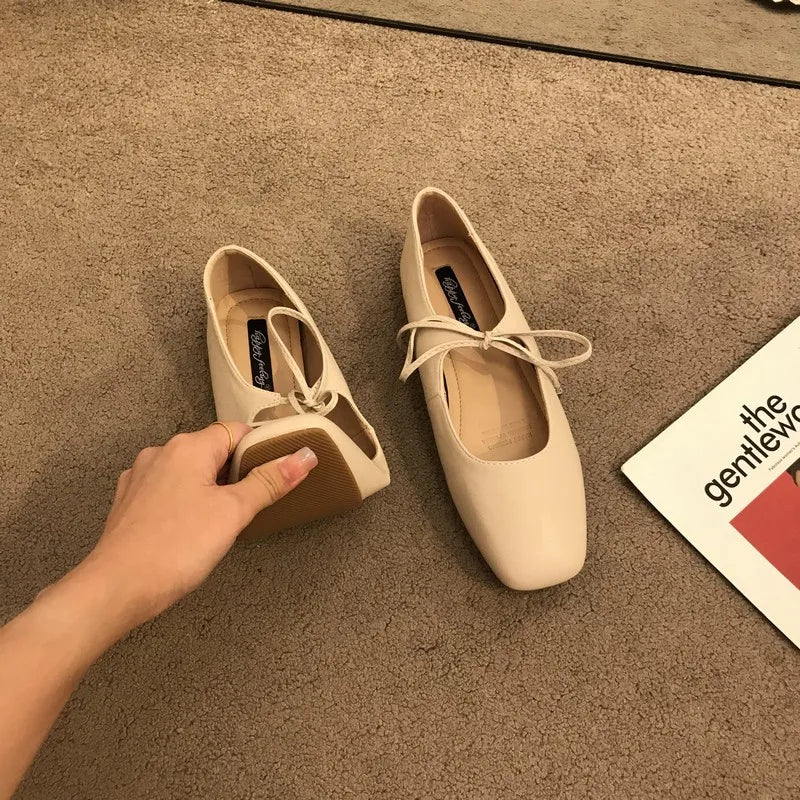 LBSFY -Women Casual Flats Comfortable Soft Boat Shoes Loafers Ballerina Shallow Round Toe Ballet Flat Shoes Women Slip On Side