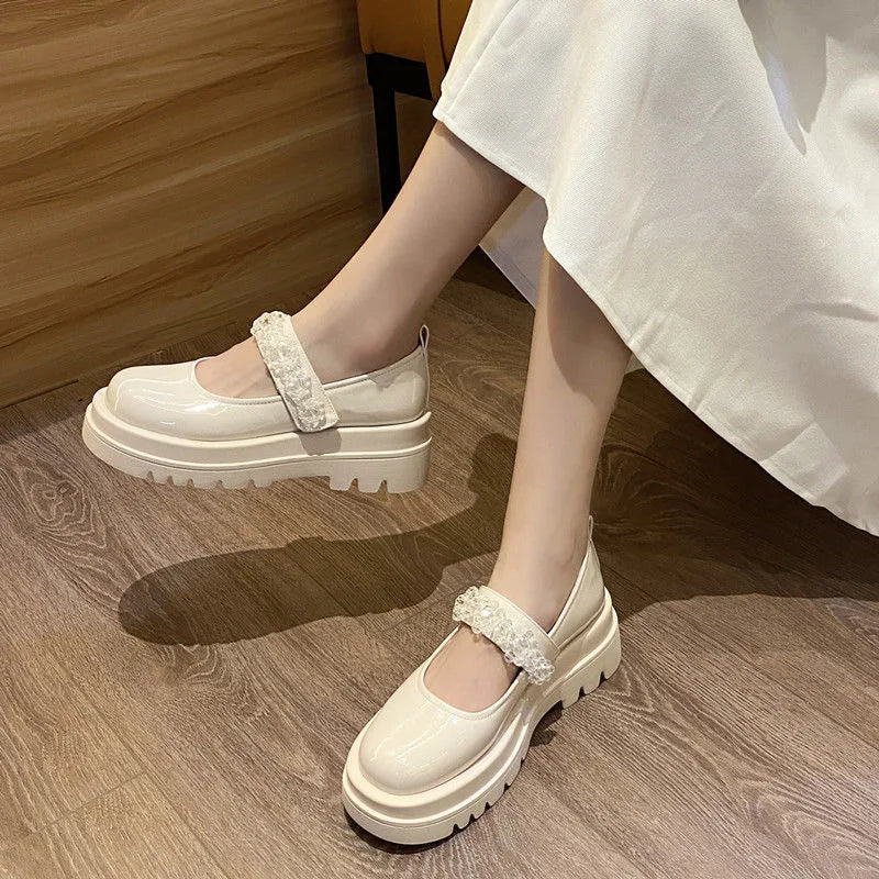 LBSFY  - Platform College Style Women Jk Uniform Shoes Lolita Gothic Vintage Black Fashion Kawaii Sweet Girls Loli Female