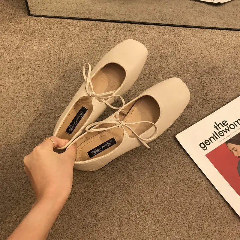 LBSFY -Women Casual Flats Comfortable Soft Boat Shoes Loafers Ballerina Shallow Round Toe Ballet Flat Shoes Women Slip On Side