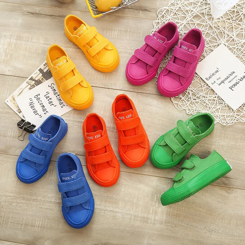LBSFY  -  New Autumn Kids Canvas Shoes Breathable Boys Girls Fashion Sneakers Children Candy Color Sport Shoes Chaussure Enfant