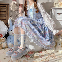LBSFY  -Tea Party Gothic Sweet Kawaii Lolita Japanese Round Head Bow Women's Shoes Girl's Cosplay Anime Women Harajuku Cute Mid Heel 3cm