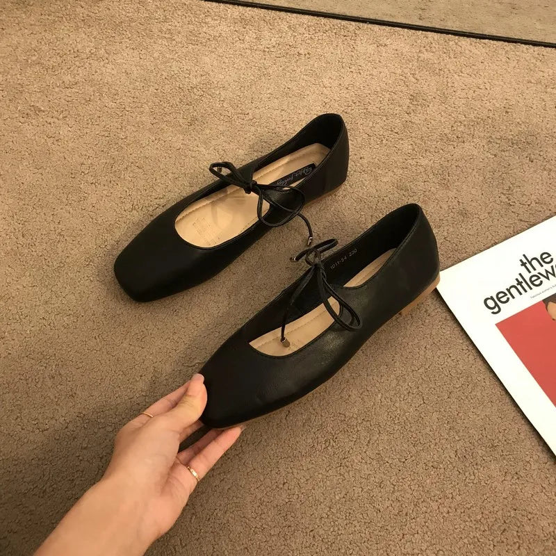LBSFY -Women Casual Flats Comfortable Soft Boat Shoes Loafers Ballerina Shallow Round Toe Ballet Flat Shoes Women Slip On Side