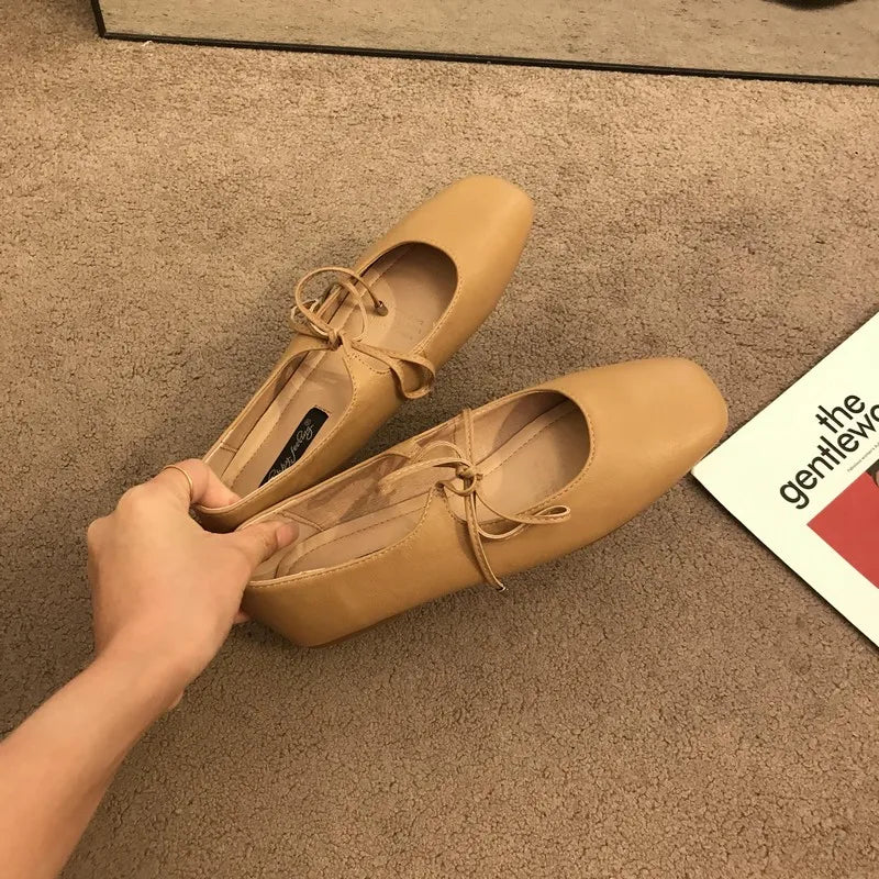 LBSFY -Women Casual Flats Comfortable Soft Boat Shoes Loafers Ballerina Shallow Round Toe Ballet Flat Shoes Women Slip On Side