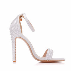 LBSFY  -  Bride Wedding Shoes Fashion Sstiletto Woman Ankle Strap Party Dress Open Toe High Heels Pumps Female Sandals