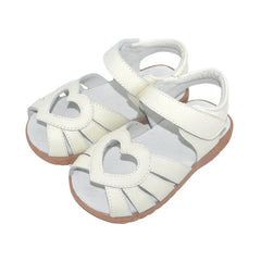 LBSFY  - Girls Sandals 2024 Summer Genuine Leather Kids Shoes Cut-Outs Heart Shaped Children Sandals Baby Toddler Shoes Sandalias Zapatos