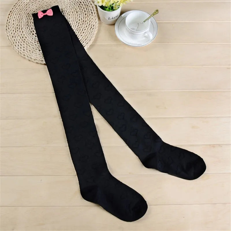 Lbsfy Pink Bow Patchwork School Female Knee Socks Embroidery Women's Stockings Kawaii Campus  Long Socks Cute Girl Thigh High Stocking