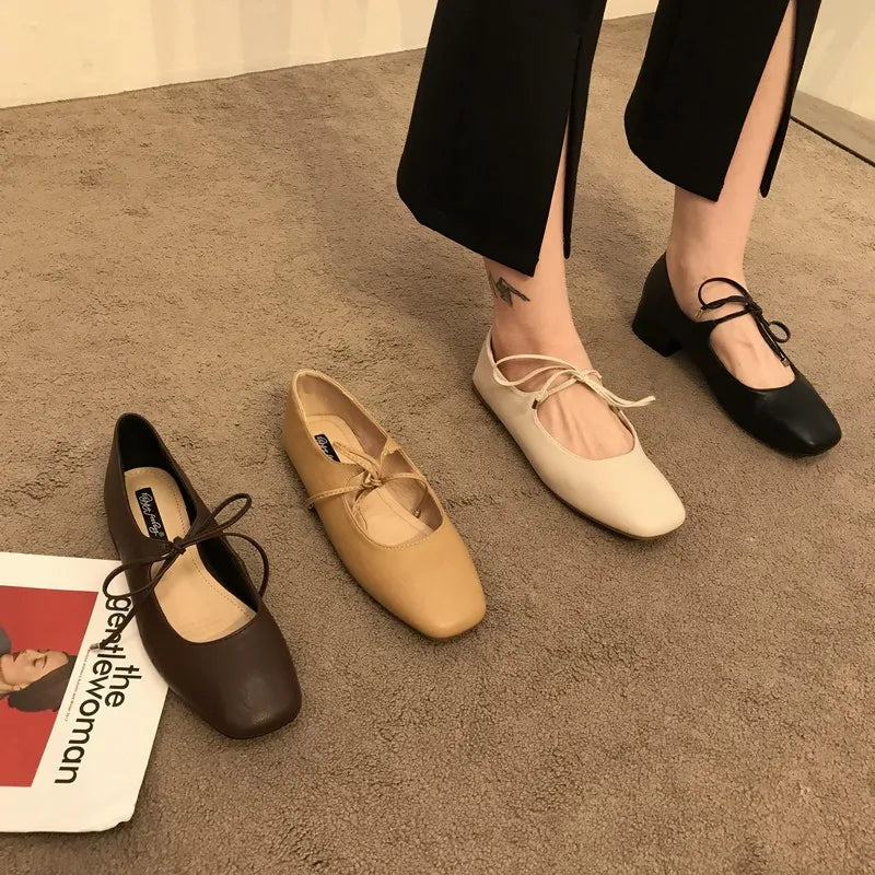 LBSFY -Women Casual Flats Comfortable Soft Boat Shoes Loafers Ballerina Shallow Round Toe Ballet Flat Shoes Women Slip On Side