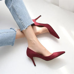 LBSFY  -  9cm New Fashion Shallow Mouth Patent Leather Pumps High Heels Ladies Dress Women Shoes 41 42 43