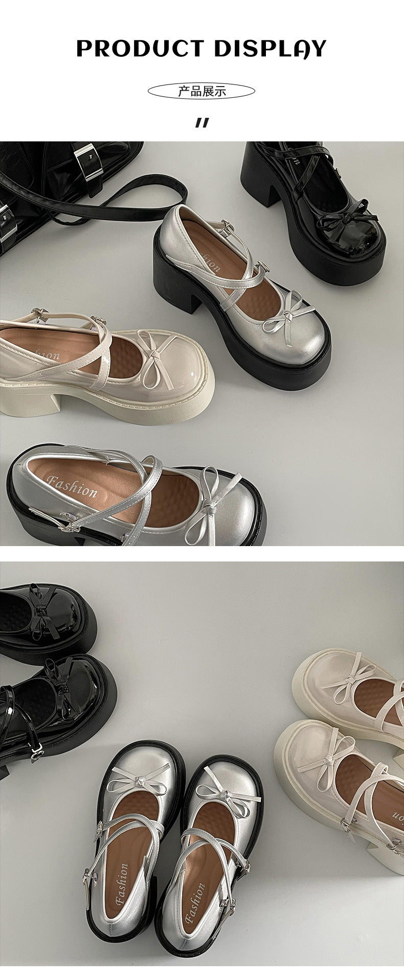 LBSFY -Lolita Shoes Women Japanese Style Mary Jane Shoes Women Vintage Shallow High Heels Chunky Platform Shoes Cosplay Female Sandals