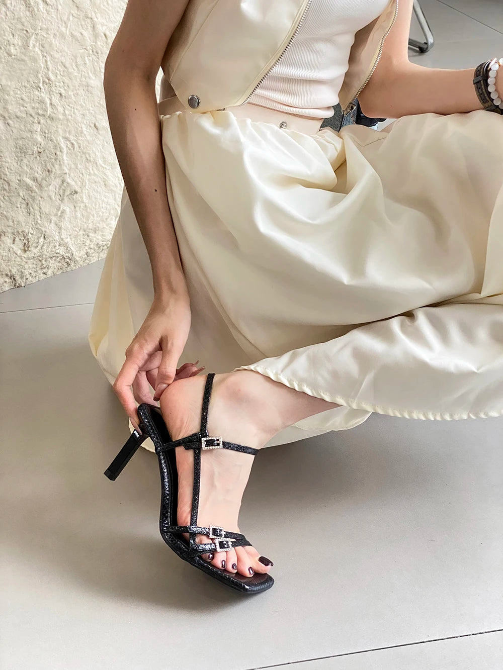 LBSFY  - Fashion Women Sandals Narrow Band Summer Dress Shoes Woman Stiletto Party Pumps Casual Party Pumps 2024 New Arrivals Ladies 39