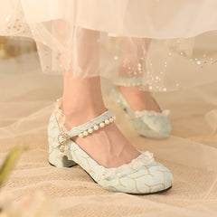 LBSFY  -  Size 33-43 Lolita Women's Shoes Chunky Heel 4cm Heel Low Heel Shoes Women