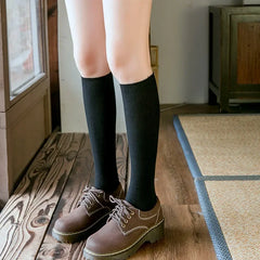 Lbsfy 10 Colors Autumn Women's Socks Cotton Winter Long Socks Harajuku Female Trick Warm Solid Color Sock Casual Ladies Sox