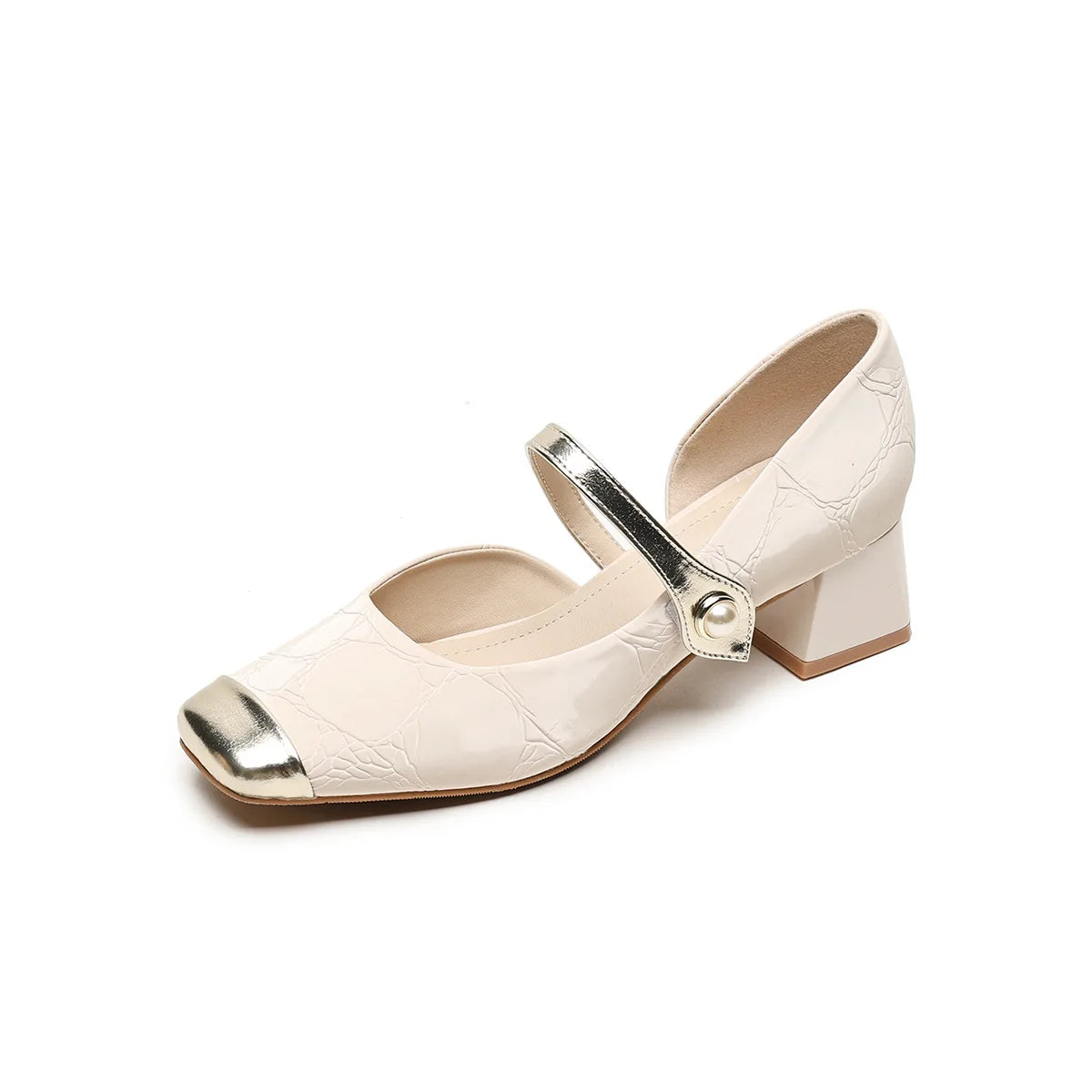 LBSFY -Summer women's high heels Korean style Mary Jane Ladies hollow casual shoes Work and party wear Large size 41-43