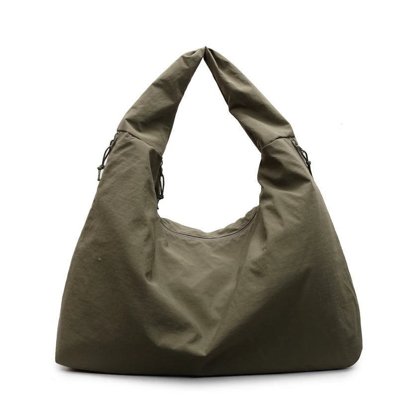 LBSFY -Japanese Fashion Casual Nylon Tote Bag Women 2025 New Style Trend All-match Large Capacity Underarm Bag Commuter Shoulder Bag