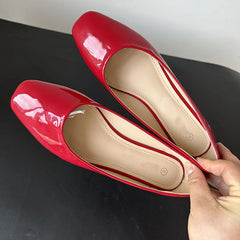 LBSFY -Plus Size 42 Candy Color Loafers Summer Ladies Flat Shoes Patent Leather Women Comfortable Slip On Shoes Zapatos Mujer