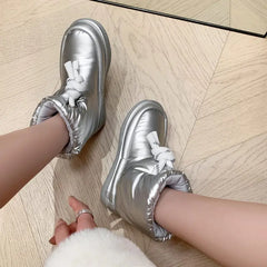 LBSFY  -  2025 New Luxury Snow Boots Women Warm Down Wool Blend Winter Boots Ladies Casual Ankle Boots Ladies Winter Shoes