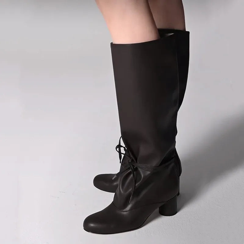 LBSFY  -   Star style Fashion Patent Leather Silver Split Toe Tabi Women Ankle Boots Autumn Winter High heels Chunky Chelsea Boots Shoes