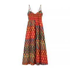 LBSFY  -  2024 Spring New Product Women's Simple, Fashionable, Sexy, Slim Fit Long Printed Hanging Strap Dress