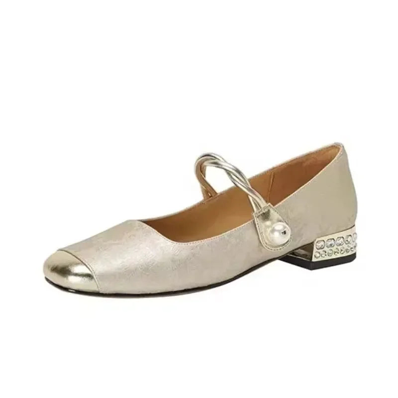 LBSFY -Shoes Female Fashion Square Toe Women's Pumps Autumn Shallow Mixed Colors Outdoor Casual Chunky Heels Office Ladies Shoes