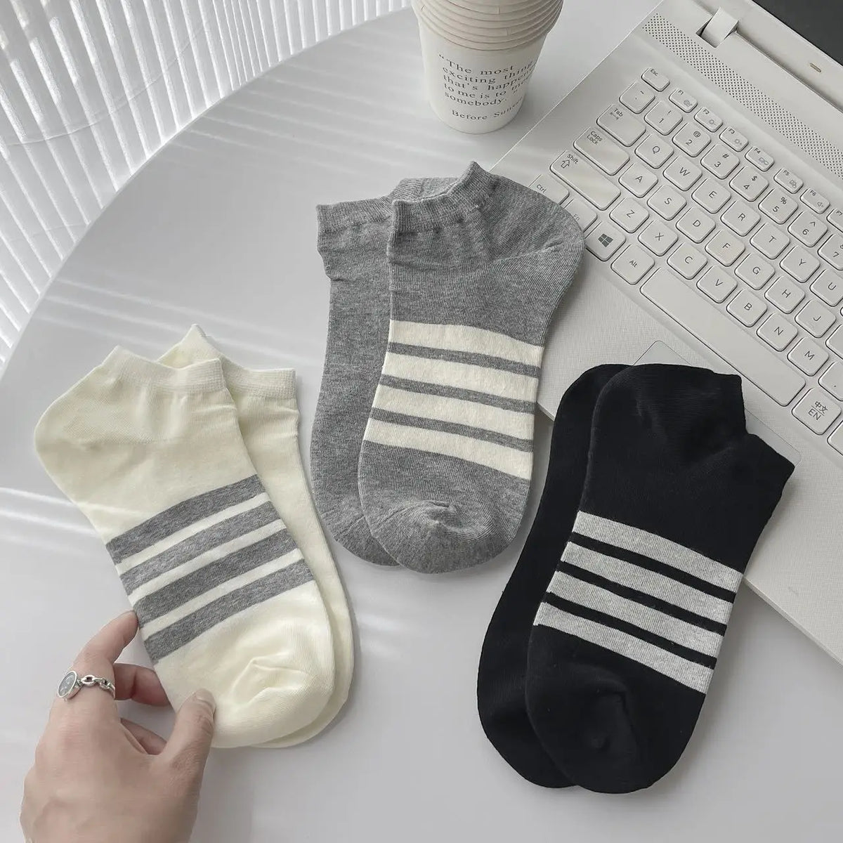 Lbsfy Women's Socks Spring Summer  Pure Color Small Fresh Socks Four Seasons Style High Appearance Antibacterial Cotton Sock Wholesale
