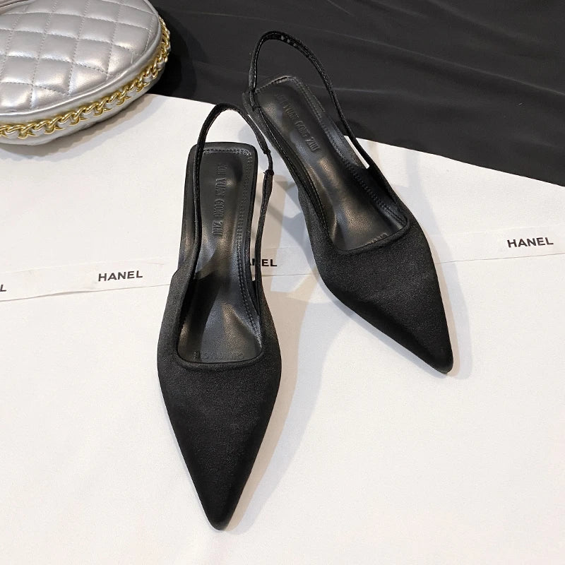 LBSFY -Summer Thin Heel Women Sandals Fashion Pointed Toe Singbacks Shoes Ladies Elegant Stripper Party Sandalias Female