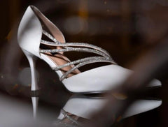 LBSFY  -  2024 New Summer Trend Wedding Shoes Bride White Heels  High Heels Rhinestone Laces Luxury Shoes  Bar Mitzvah Party Pumps