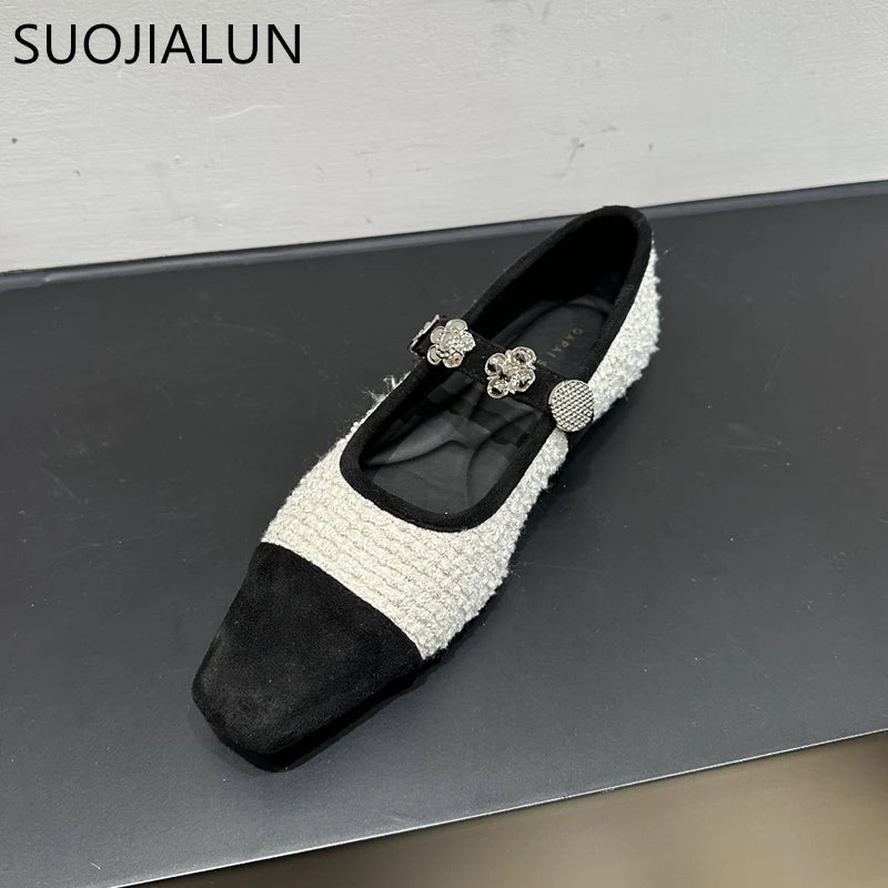LBSFY  -  Spring New Brand Women Flat Shoes Fashion Mix Color Ladies Elegant Mary Jane Shoes Round Toe Shallow Slip On Boat Shoe