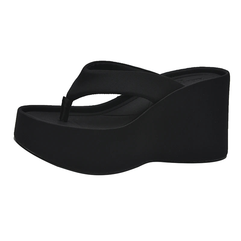 LBSFY  Summer Flip Flop Clip Toe Platform Wedges Heel Women Slippers Shoes Beach Vacation Ladies Slides Shoes