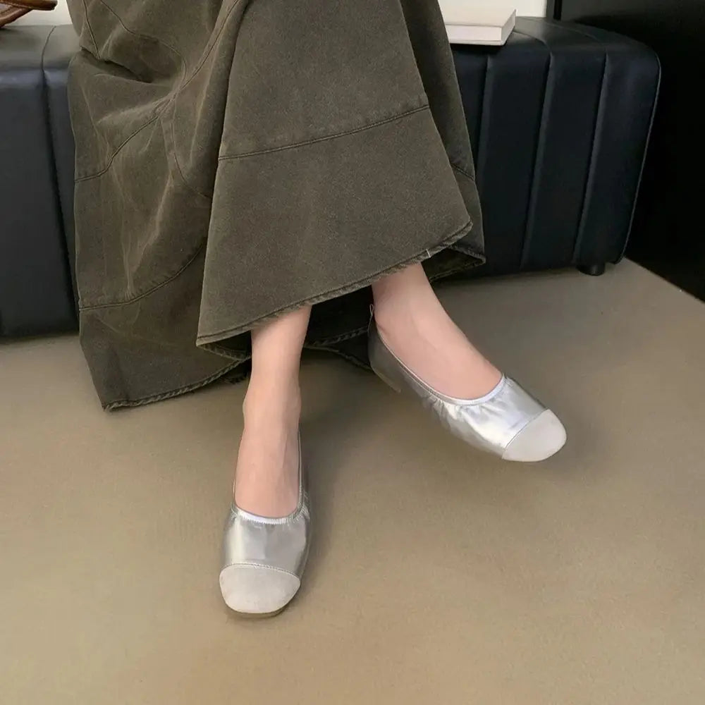 LBSFY -New Women Flats Fashion Round Toe Bow-knot Slip On Ballerinas Shoes Soft Flat Ladies Casual Dress Ballet Shoes