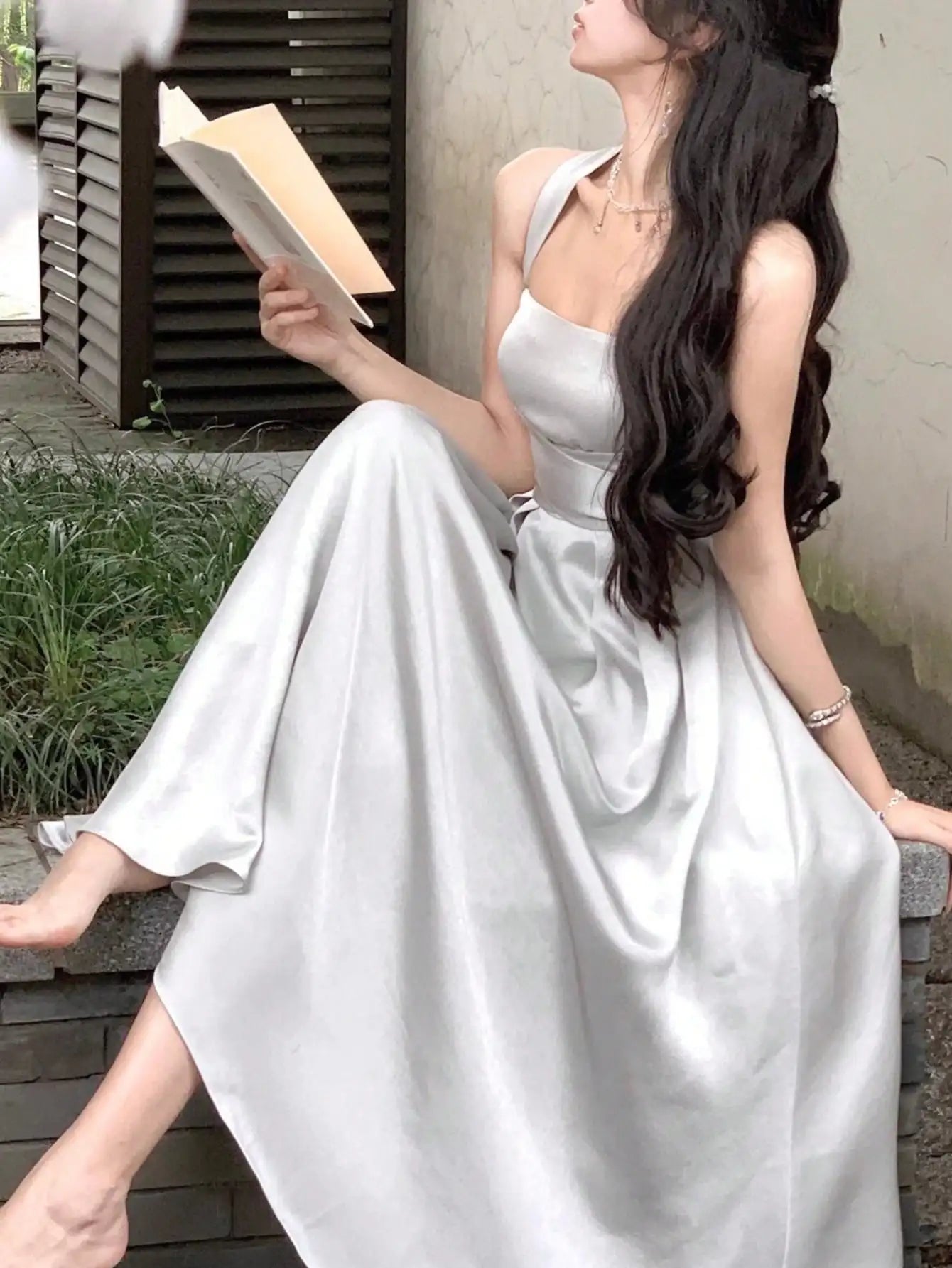 LBSFY -France Elegant Solid Princess Evening Party Dress Sleeveless Graduation A-Line Bridesmaid Midi Woman Dresses 2025 Spring Summer