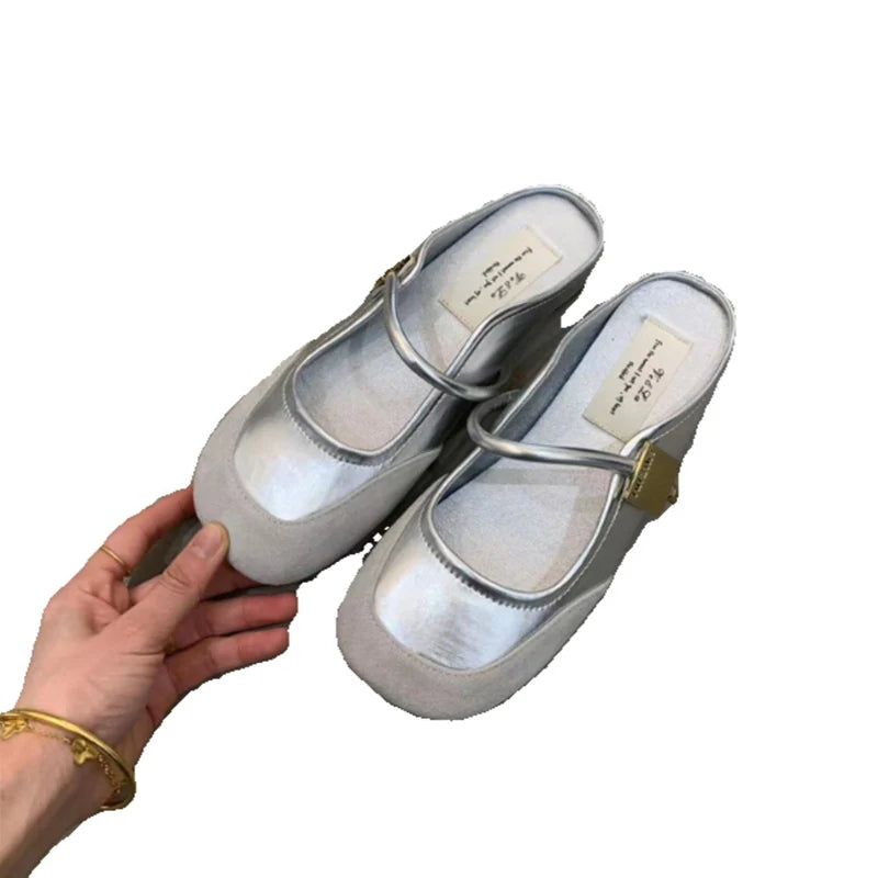 LBSFY  -  Summer Women Mules Slippers Fashion Shallow Cover Toe Slides Shoes Ladies Casual Outdoor Soft Sole Flats Heel Sandalias