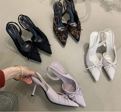 LBSFY - Summer High Heel Women Sandals Fashion Pointed Toe Singbacks Shoes Design Style Banquet Party Dress Sandalias Shoes