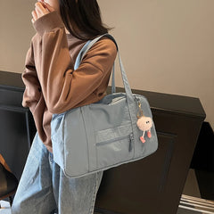 LBSFY -Large Capacity Nylon Bag Women's New Fashion Casual One-Shoulder Travel Luggage College Commuter Tote Bag