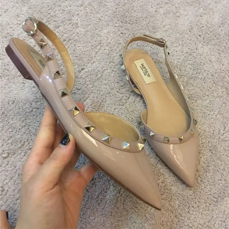 LBSFY -Women's Pointed Toes Pumps Mid Chunky Heels Slingback Sandals Shoes Summer New Vintage Woman Lady Female Sandals Slippers Shoes
