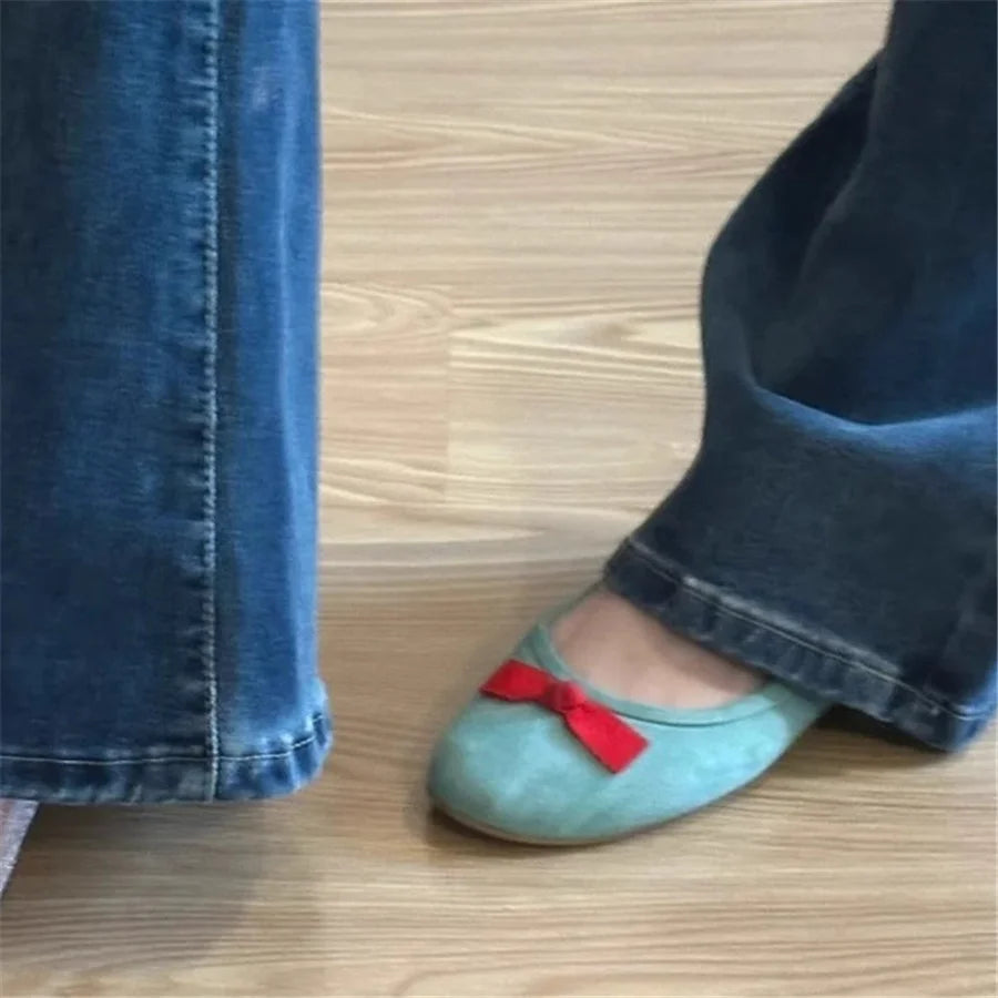 LBSFY  -  Cute Bowknot Women Ballet Flats Casual Slip-on Loafers Dance Shoes Ladies Walking Espadrilles Comfortable Flat Shoes Woman