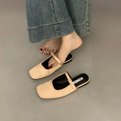 LBSFY -Women Slippers  Slip On Flats Round Toe Shallow Lazy Boat Slingback Mules Shoes Soft Warm Loafers Dress Slides Mujer