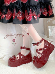 LBSFY  - Lolita Gothic Sandals Women Bow Japanese Style Cute Mary Janes Platform Shoes Buckle Design Round Toe Chic Casual Shoes 2022 New