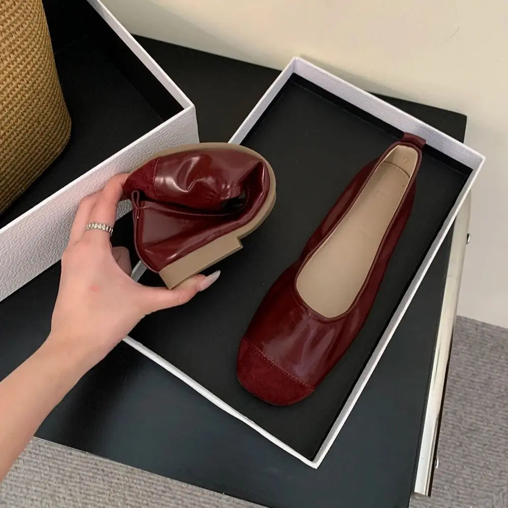 LBSFY -New Women Flats Fashion Round Toe Bow-knot Slip On Ballerinas Shoes Soft Flat Ladies Casual Dress Ballet Shoes