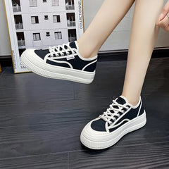 LBSFY  -  Fashion Casual New Designer Canvas Shoes for Women Spring Autumn White Women's Vulcanize Shoes Solid Color Sneakers Ladies