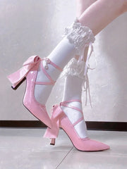 LBSFY  -  Sweet Cute Lolita Mary Jane High Heels Women's Shoes Pointed Head Shallow Mouth Banquet Fine Heel Shoe