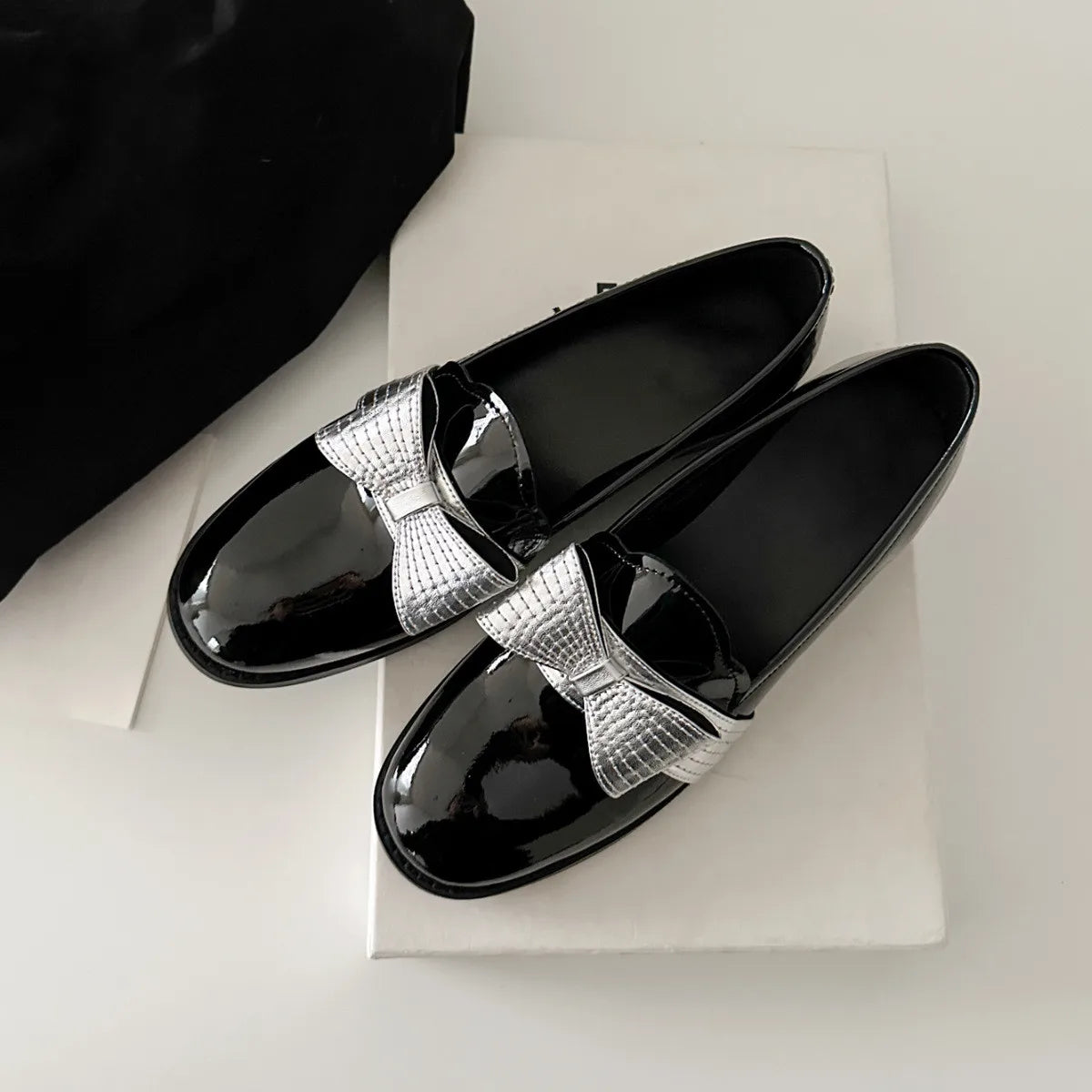 LBSFY  -  Women Spring New Black Platform Flats Shoes Fashion Versatile Women Loafers Slip on 2025 Elegant Performance Lady Leather Shoes